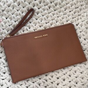 Michael Kors Tan Leather Wristlet